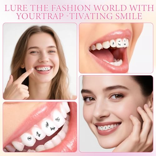 Tartar Set Includes Adhesive, Tool Set and Rhinestones for Dentistry, Tooth Gem Kit for Reflective Dental Decoration