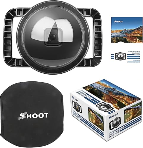 SHOOT Dome Port for GoPro Hero 13/12/11/10/9 Black Dual Handle Stabilizer