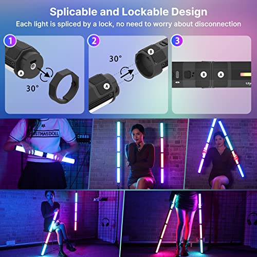 ULANZI VL110 RGB Light Wand, Handheld Light Stick Camera LED Video Tube