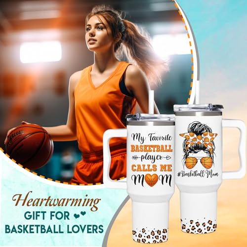 Mom Basketball Gifts for Women From Son, Daughter, Kids & Friends - Birthday & Christmas - 40oz Tumbler Basketball 1