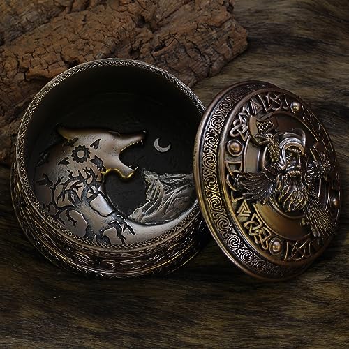 GuoShuang Norse Viking Odin Trinket Celtic Jewelry Box Gift Choice For Women Men