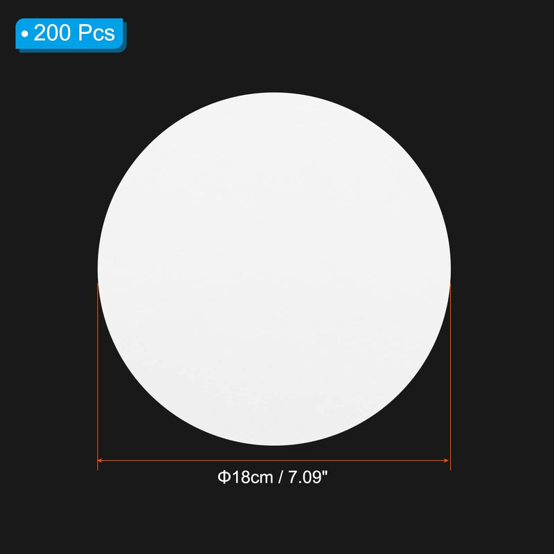 [Australia - AusPower] - PATIKIL 200Pcs 18cm Qualitative Filter Paper Circles, Fast Speed Round Laboratory Filter Paper Chemical Industrial Oil Testing Funnel Filter Paper 