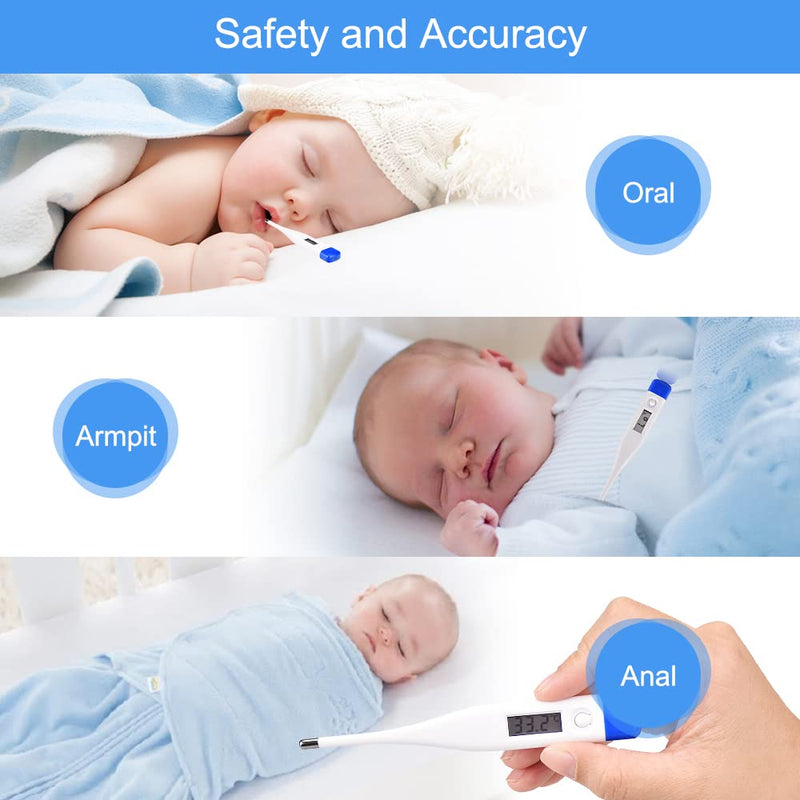 [Australia - AusPower] - [Value Bundle] Berrcom Digital Thermometer DT007 & Berrcom Oral and Underarm Thermometer for Adults and Kids DT101 