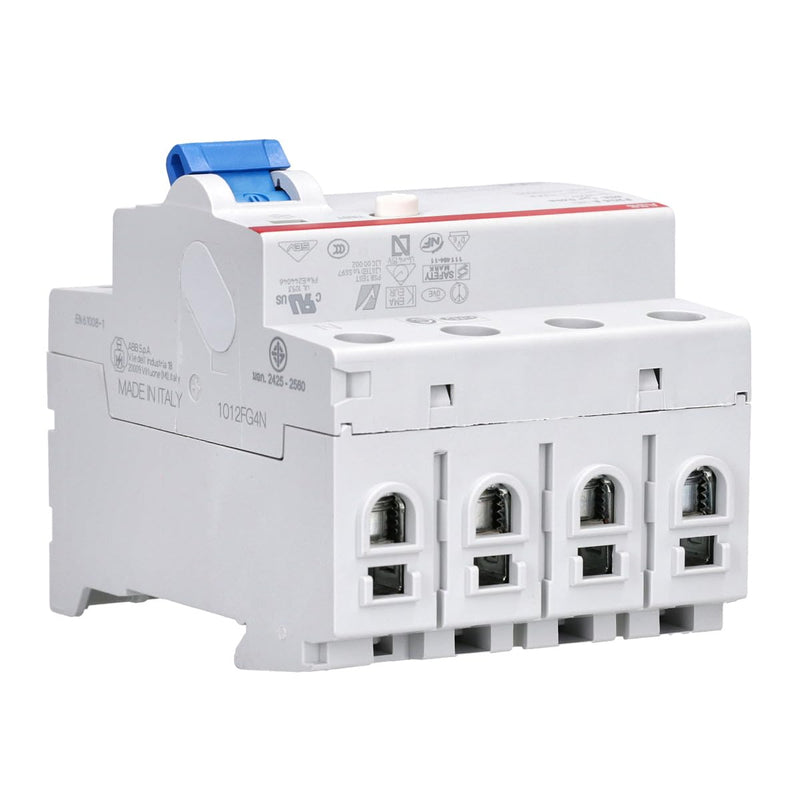 ABB Earth Leakage Circuit Breaker 63 A/0.03 °F204 A 63 | RCCB für Personen-, Sach- & Brandschutz Montage auf DIN-Schiene ideal für Haus Gewerbe & Industrieanlagen 2CSF204101R1630 1 count F204 A-63/0.03