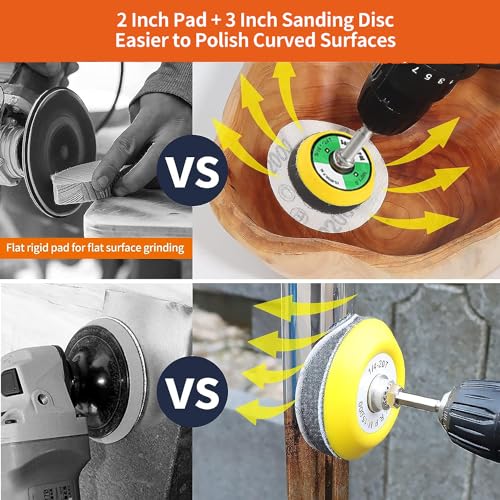 Tshya 279-pack 2/3-inch sanding discs pad kit with drill, grinder, rotary tool attachments and shank backer plates