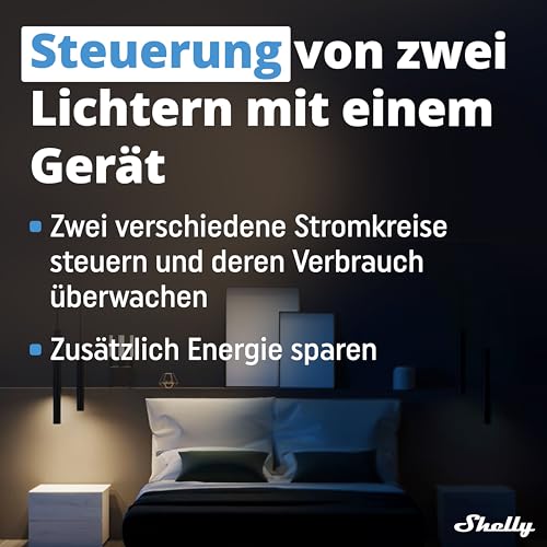 Shelly Plus 2PM | WLAN & Bluetooth 2-Kanal Relais Schalter mit Strommessung| Smart Home Hausautomation| Funktioniert mit Alexa| iOS- & Android-App| Kein Hub erforderlich| Rollläden steuern 1 Stück