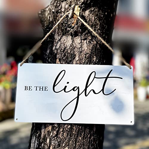 __Bible Verse Home Wall Decor be the Light Matthew 5:14 Scripture Wooden Signs Farmhouse Hanging Wall Plaque Christian Wood Sign