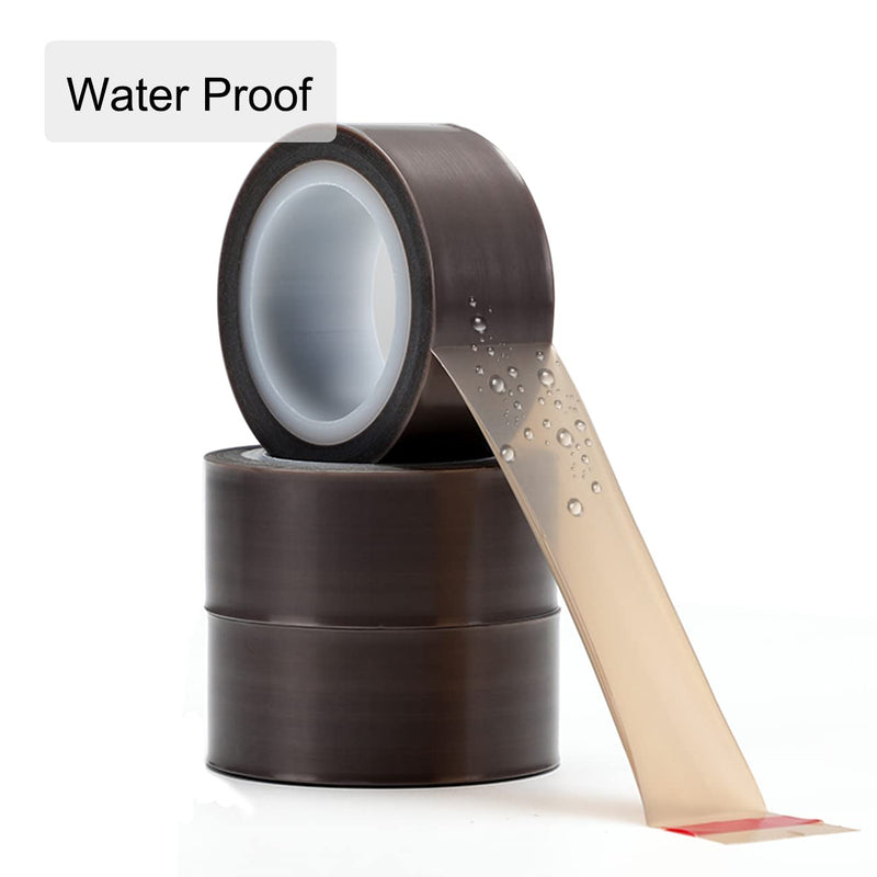 PTFE Tape, PTFE Film Tape Sheets with Single Side Silicone Adhesive, High Temperature Tape, 36 Yards (1 roll) 0.003 in x 1 in x 36yards