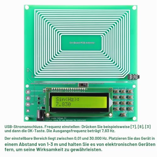 Schumann Frequency Generator 7.83 Hz, Schumann Wave Generator, Adjustable Frequency Generator, Adjustable Ultra Low Frequency for Office and Home Use