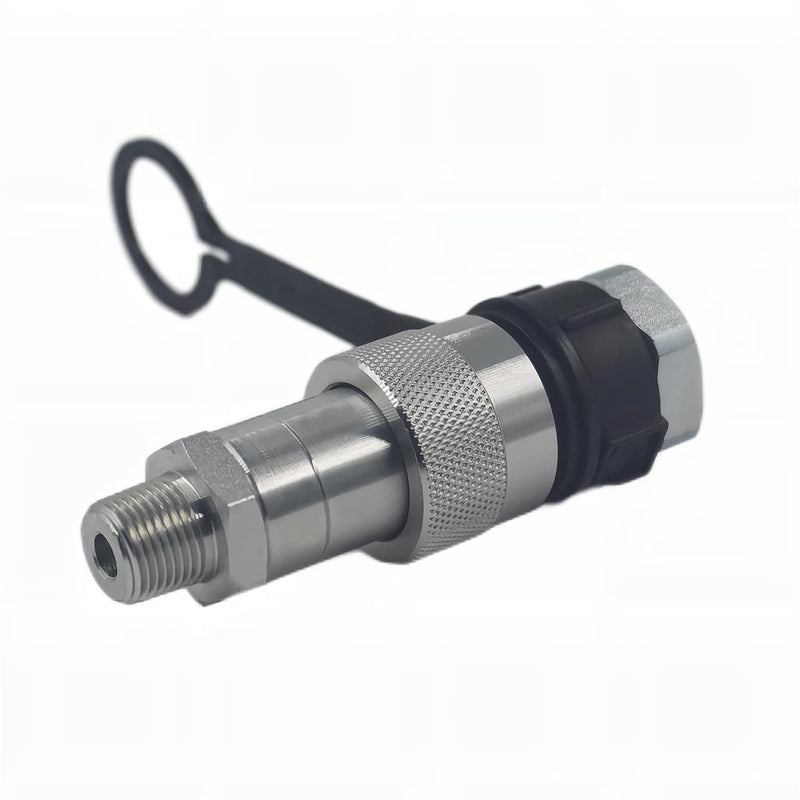 [Australia - AusPower] - LX-KZE-B-02 1/4" NPT Replaces Enerpac A-630 10,000 PSI High Pressure High Flow Quick Connect&Disconnect Hydraulic Quick Coupler Set/w 2 Dust Caps 1Set-1/4 NPT A-630 Quickly Coupler 