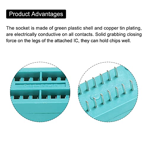 PATIKIL Universal IC Test ZIF Socket 16 Pin 2.54 mm Spacing Pack of 2