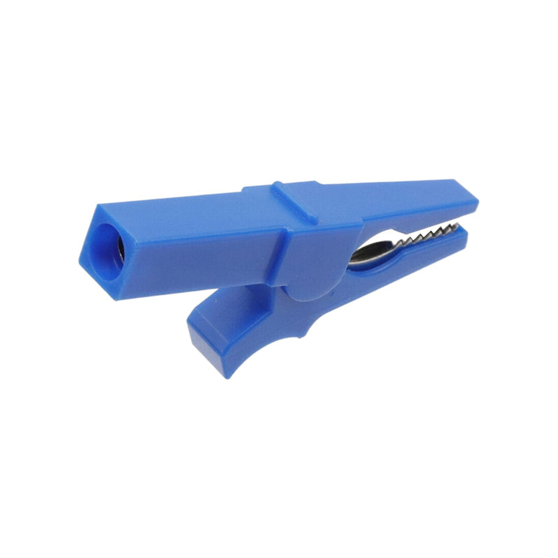 [Australia - AusPower] - 5Pcs Fully Insulated Alligator Clips,4mm Banana Plug Connectors Multi Testers Alligator Clip with Banana Socket Alligator Clips,Blue Blue 