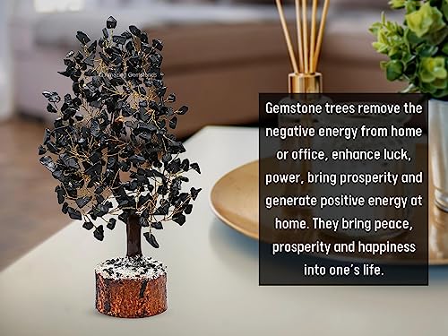 Shungite Natural Healing Premium Crystal Bonsai Feng Shui Fortune Money Tree of Life for Home Office Decor (Gift Box Ready,10-12 Inch) 10-12 Inch Shungite