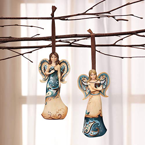 Pavilion Gift Company Cherish Today Angel Ornament by Pavilion, 4-1/2-Inch Tall, Includes Ribbon for Hanging, Blue,Brown,Cream,Off White