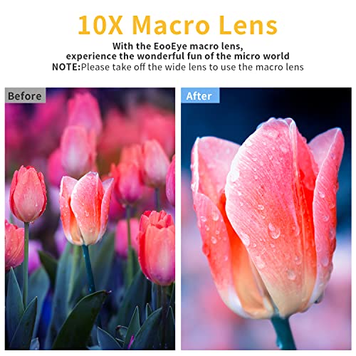 Iboolo&EooEye 2-in-1 Creative 18mm HD Wide Angle & 10x Macro Additional Lens Set for Sony ZV1/Sony ZV-1 Camera with Extension Tube,Bayonet Mount Lens Adapter,Drawstring Pocket
