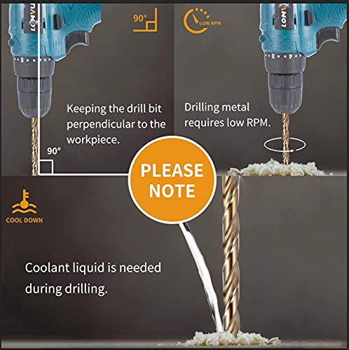 [Australia - AusPower] - 1/8 Inch Cobalt Drill Bit Set, M35 Jobber Length Twist Drill Bits,Suitable for Drilling in Hard Metal, Stainless Steel, Cast Iron,20 Pieces 1/8"(20pcs) 