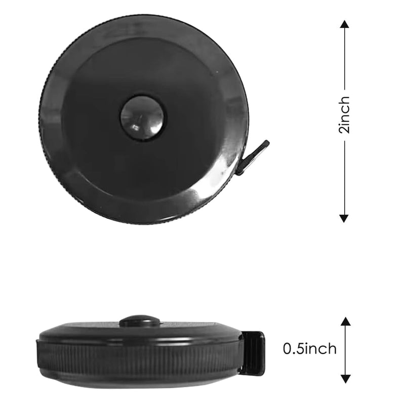 4 Pack Tape Measure Set, Retractable Measuring Tape for Body, Sewing, Tailor, Fabric, Craft | Soft 60-Inch/150cm Vinyl Tape + Portable Push-Button Retractable Rulers Double-Sided, Flexible, Easy-Read Multicolor-4