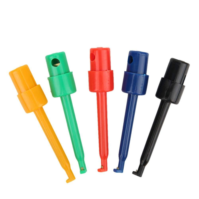 [Australia - AusPower] - Walfront 20Pcs Test Hooks Clips Multimeter Accessories Colorful Large Spring Hook Clip Test Grabber Probe for Electronic Components Testing 