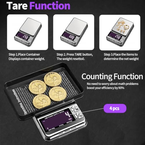 Jewelry Scale, 1kg/0.01g High Precision gram Scale & Pocket Scale