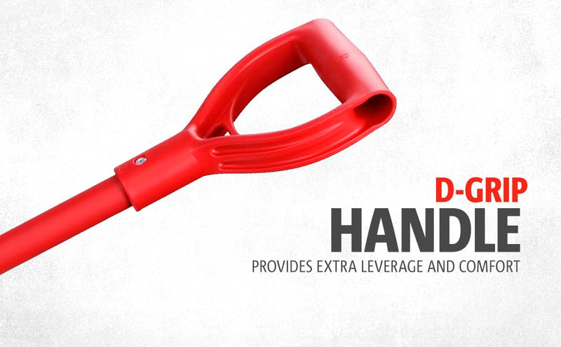 WOLF Garten ZMAD Multi-Change aluminium D-grip handle in red, 85 cm, for manual lawn aerators