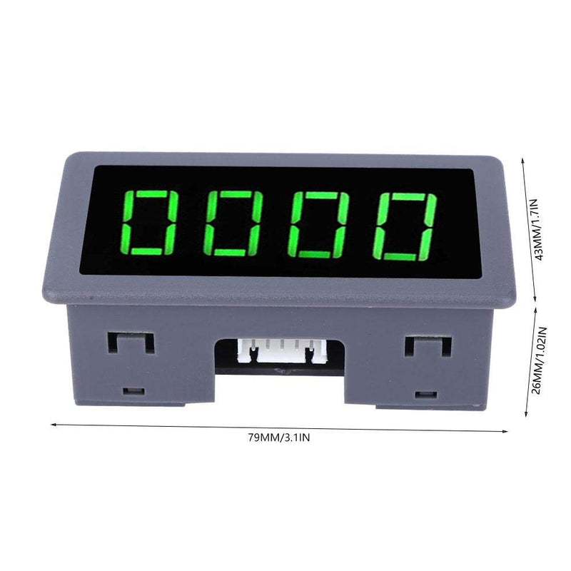 [Australia - AusPower] - 4 Digital LED Tachometer RPM Speed Meter+Hall Proximity Switch Sensor NPN DC 8-24V 40mA 10-9999RPM for Lathes Conveyor Belts RPM Speed Measurement(Green) 