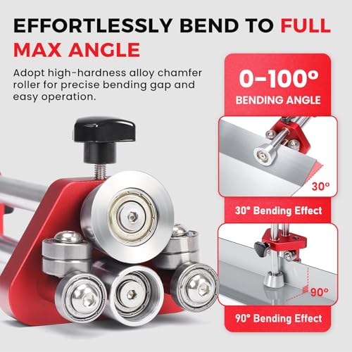 CBQWUUQ sheet metal roller and 1-station metal bender with adjustable 0–100° bending angle
