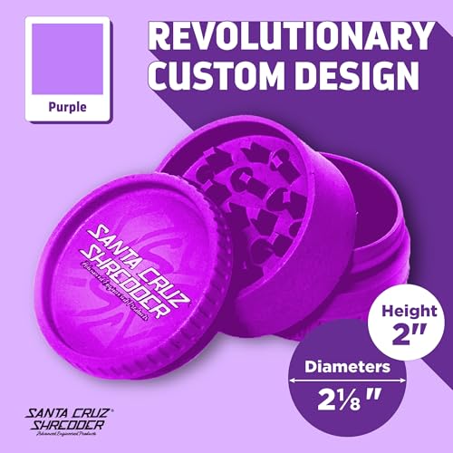 Santa Cruz Shredder Herb and Spice Grinder Made in USA (Purple) Purple