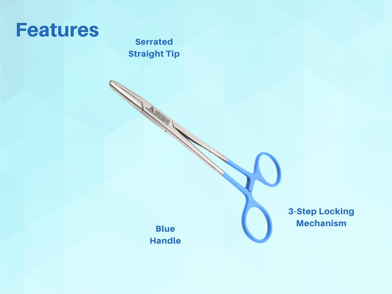 [Australia - AusPower] - Mayo Hegar Needle Holder Surgical Needle Driver by ARTMAN INSTRUMENTS (5.5 Inches Blue) 5.5 Inches Blue 