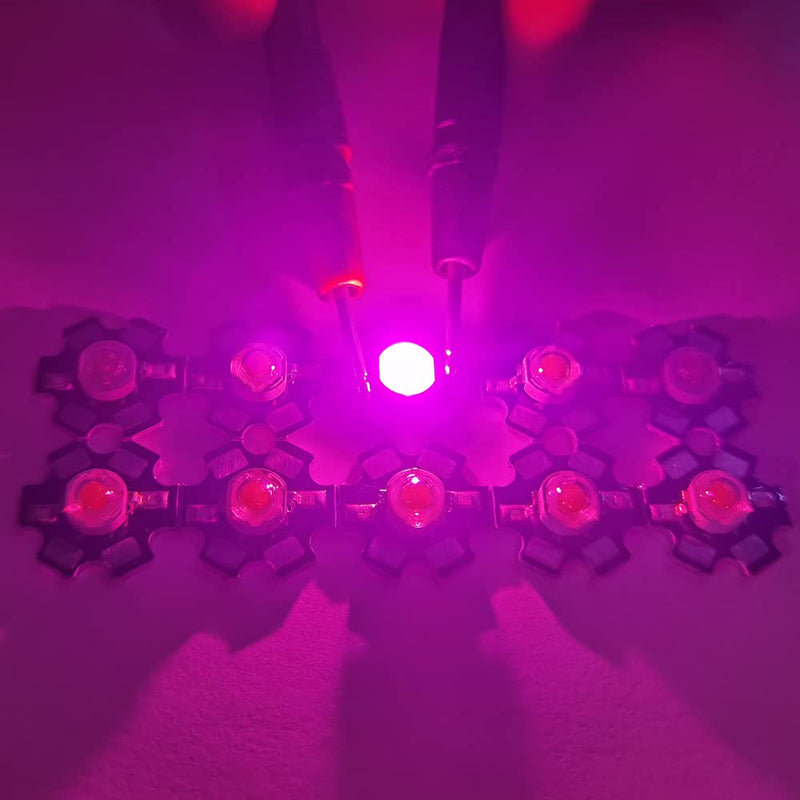 Pack of 10 High Power LED Chip on Board 3W Full Spectrum 380-840nm (400mA - 500mA/DC 3V - 3.4V/3W) Super Bright Intensity SMD COB Light Emitter Components Diode 3W Bulb Lamp DIY Lighting Full Spectrum 380-840 Nm