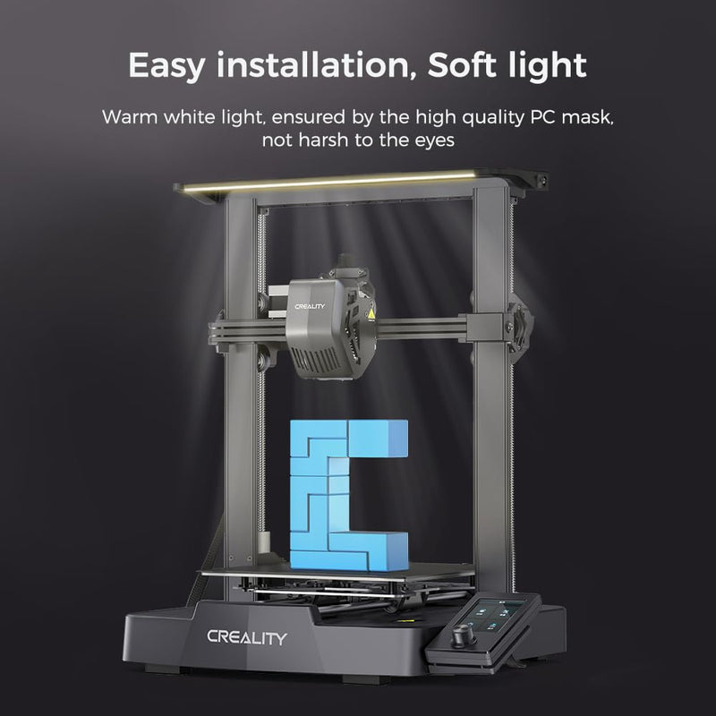 Creality Official Ender 3 V3 SE/KE LED Light Bar Kit, 3D Printer LED Lights Bar Kit 24V 5W Energy and Power Saving Easy Installation Soft Light No Strobe for Ender 3 V3 SE/Ender 3 V3 KE 3D Printer LED Light For Ender 3 V3 SE/KE