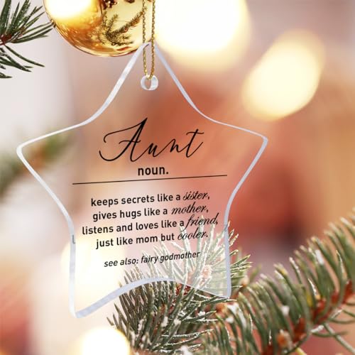 Aunt Christmas Ornament, Mom's Cooler Twin, Birthday Gift for Auntie, Best Aunt Ever Keepsake Q8
