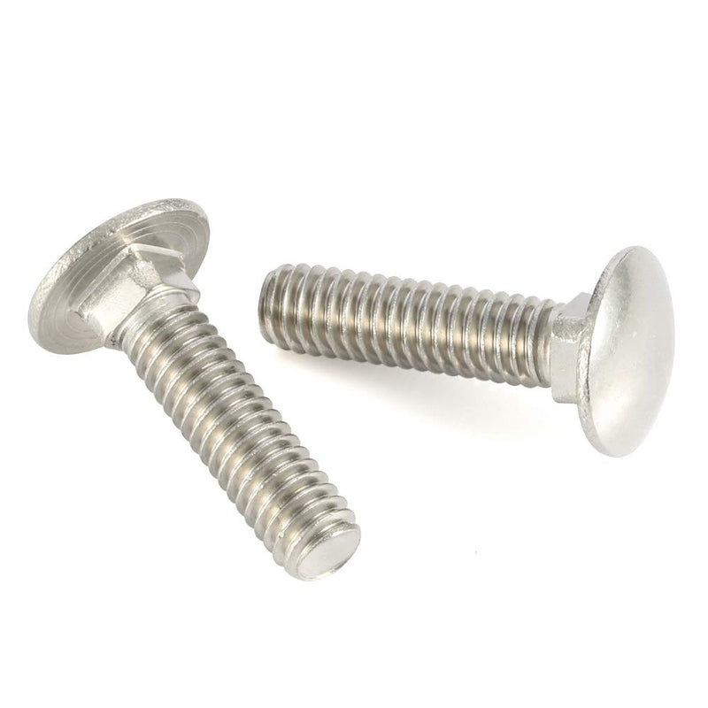 [Australia - AusPower] - 1/4-20 x 1-1/4" (1/2" to 6" Available) Carriage Bolts Screws, Stainless Steel 18-8 (304), Round Head, Square Neck, Fully Threaded, 25 PCS 1/4-20 x 1-1/4" 