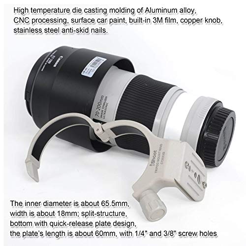 iShoot Full Metal Tripod Mount Ring for Canon EF 70-200mm f/4L is II USM Lens, Lens Collar Support Bracket with Quick Release Plate fit Arca-Swiss Type Tripod Ball Head