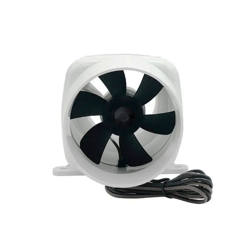 12V in-Line Marine Bilge Air Blower - 3" 130 CFM or 4“ 270 CFM, 3 Inch or 4 Inch Quiet Operation Bilge Blower Fan for Boat, Yacht(4", 270 CFM) 4''