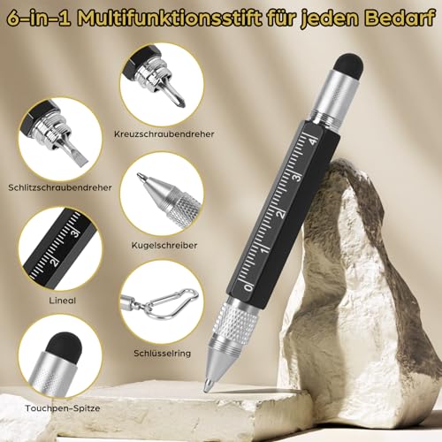 Dad Gift - Tape Measure Gift Set with Multifunction Pen | Original dad gift with engraved measuring tape, multifunctional pen and gift box - ideal for Father's Day and birthday