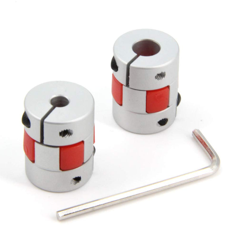 [Australia - AusPower] - Zeberoxyz 2PCS 5mm to 8mm Aluminium Plum Flexible Shaft Coupling Diameter20mm Length25mm 5x8mm Motor Connector Flexible Coupler for 3D Printer CNC Machine and Servo Stepped Motor?5x8mm? D20 L25 