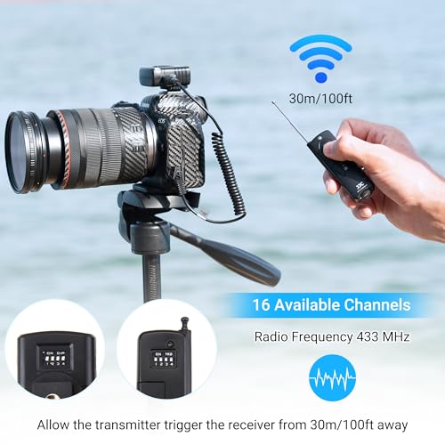 JJC Wireless Remote Control Shutter Release for Canon EOS Rebel T7 T6 T5