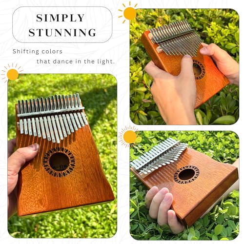 Newlam Kalimba Thumb Piano 17 Keys, Musical Gift for Kids and Adults Wood