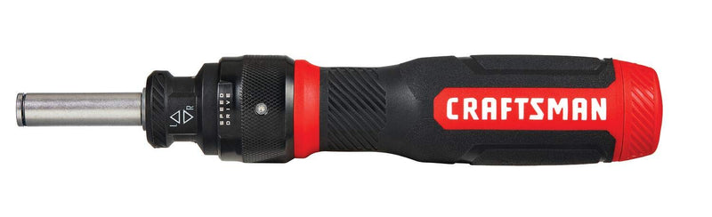 [Australia - AusPower] - CRAFTSMAN Ratcheting Screwdriver, SpeedDrive, 2” Double Ended Bits Included, Handle Holds Up To 6 Bits (CMHT68129) 