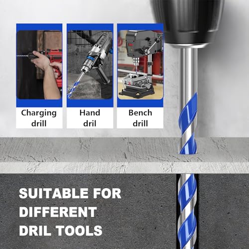 10 Pack 5/16 inch Concrete Drill Bit Set,Masonry Drill Bit Set 5/16"（10 Pcs）