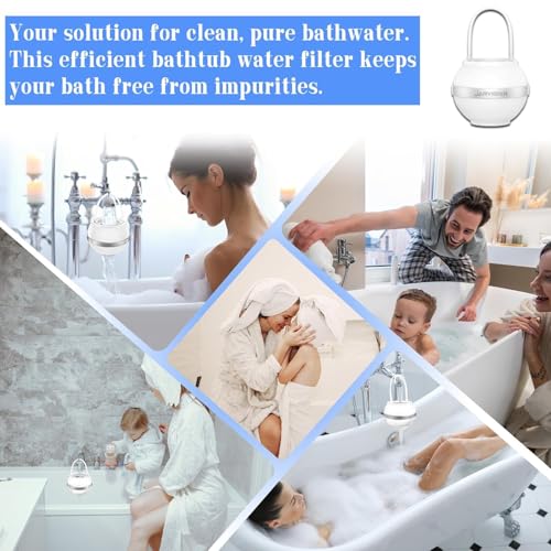 JARVISTAR white reusable hanging bath filter for tub faucet