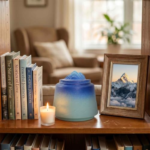 Small Keepsake Urns for Human Ashes, 3-Inch Ceramic Memorial Urn Blue
