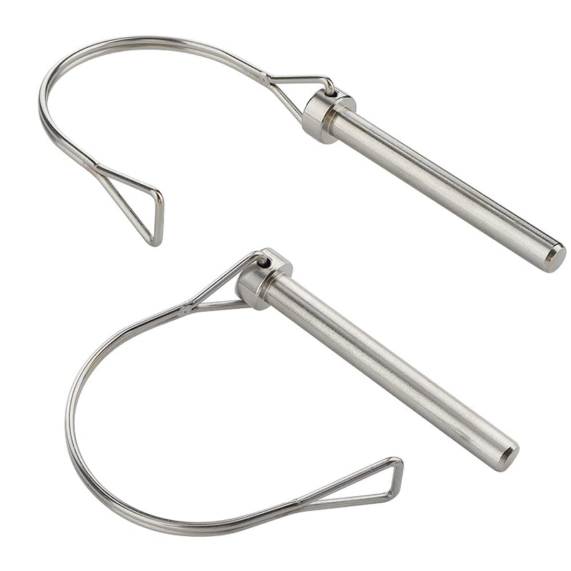 [Australia - AusPower] - 2 Pack Safety Coupler Pin 5/16" x 2-3/4"(8mm x 70mm), Full Marine grade 316 stainless steel Heavy duty Shaft Locking Pin 