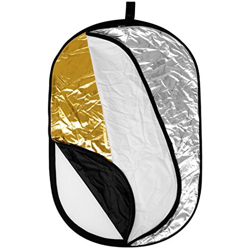35"x47" Light Reflector for Photography 5-in-1 Photo Collapsible Photography Reflector Large Oval Portable Collapsible Lighting Reflectors Photography Panel for Studio Video 35x47inch