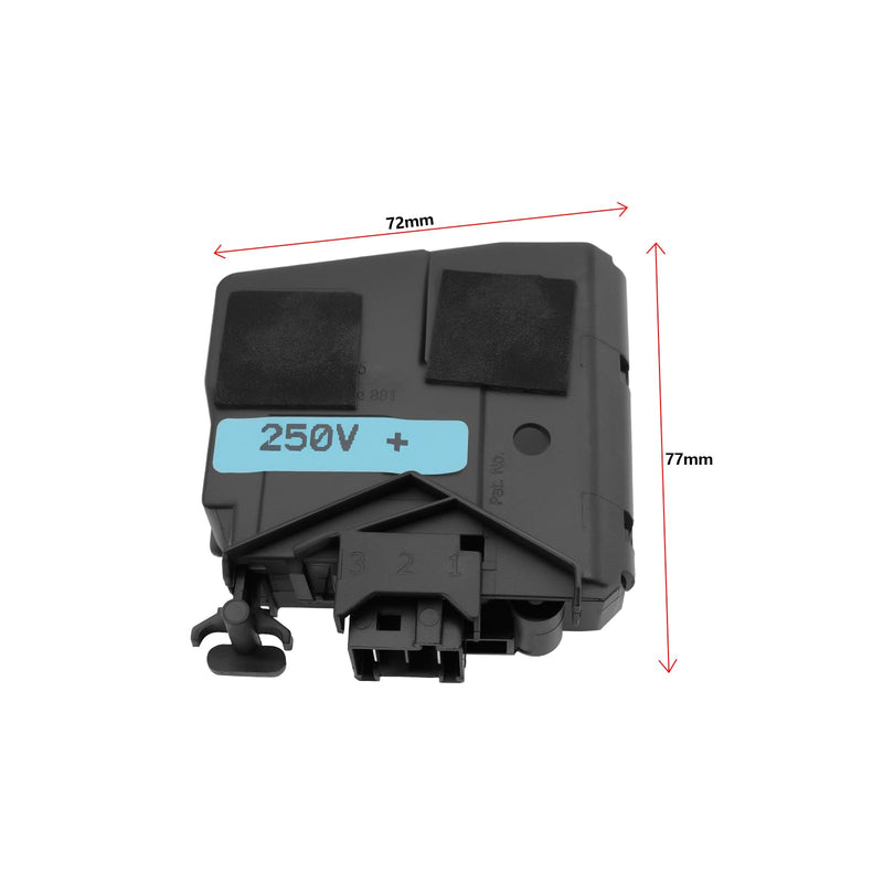 1pc Washing Machine Door Lock Switch Solenoid Interlock Replacement Parts Compatible with Samsung DC34-00026A WD90J6410AW Black