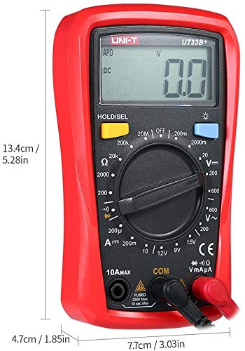 [Australia - AusPower] - UNI-T UT33B+ LCD Digital Multimeter Handheld DC/AC Voltage DC Current Meter Resistance Tester Voltmeter Ammeter 