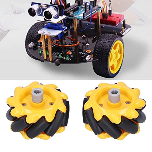 [Australia - AusPower] - Eujgoov Mecanum Wheel, 48mm Omni-Directional Wheel Smart Robot Car Accessories DIY Toy Components (2 Pairs) 2 Pairs 