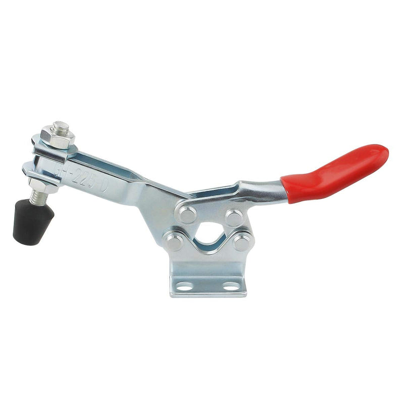[Australia - AusPower] - 2Pack Toggle Clamp, 500 lbs Holding Capacity, 225D Quick Release Horizontal Clamps w/Antislip Rubber Pressure Tip for Woodworking Jigs and Fixtures, Welding, Drill Press, Crosscut Sled 225D, 2PK 