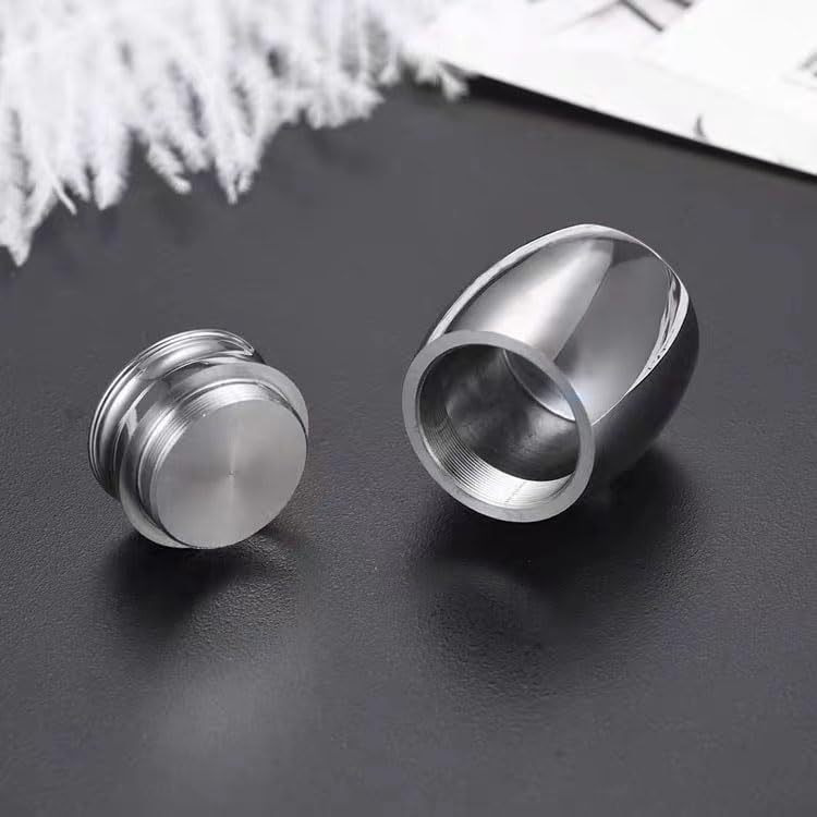 LZZEM Mini Urn for Ashes, Stainless Steel Keepsake Cremation Urn, Waterproof Memorial Ashes Holder, Small Pet and Human Ashes Container