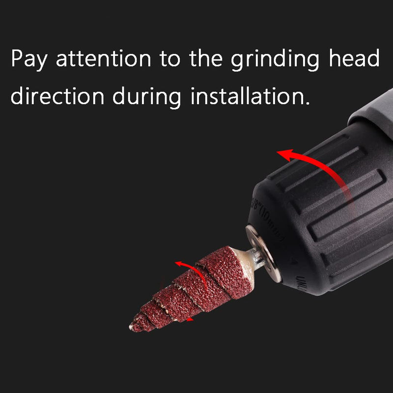 [Australia - AusPower] - 6mm x 16mm Cone Shape Abrasive Sandpaper Cone Shape Abrasive Sander, 80 Grit 1/4" Shank, 20Pcs 6mm x 16mm Cone 